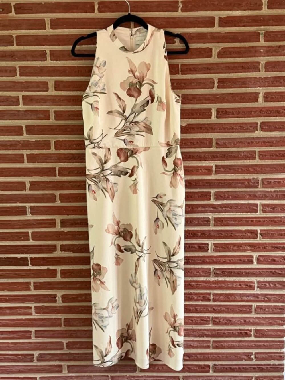 Sachin & Babi Lisandra Satin Crepe Floral Midi Dress Sz 10